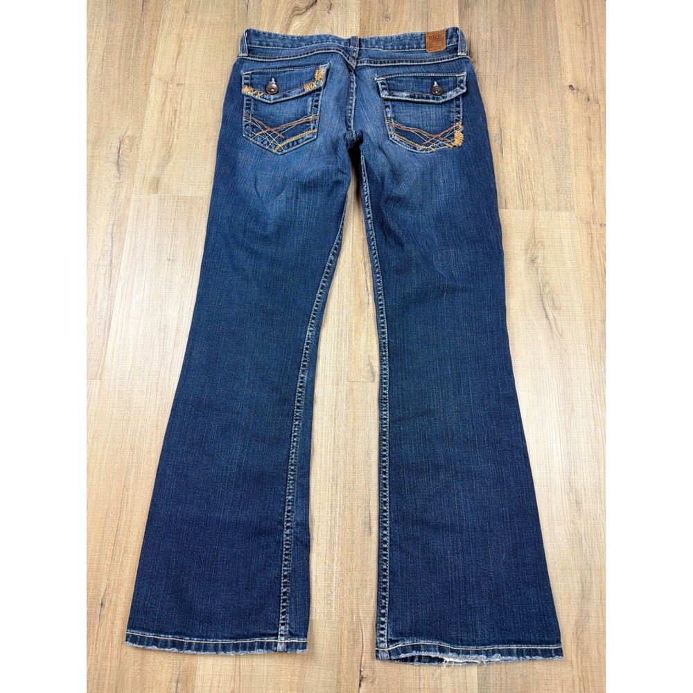 Y2K Buckle BKE Stella Stretch Low Rise Bootcut Jeans Womens Size 30 Flap Pocket - Picture 3 of 8